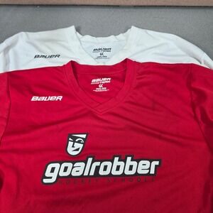 Bauer Hockey Jerseys Bundle Youth & Senior GC Red White Fair Goalrobber Mesh